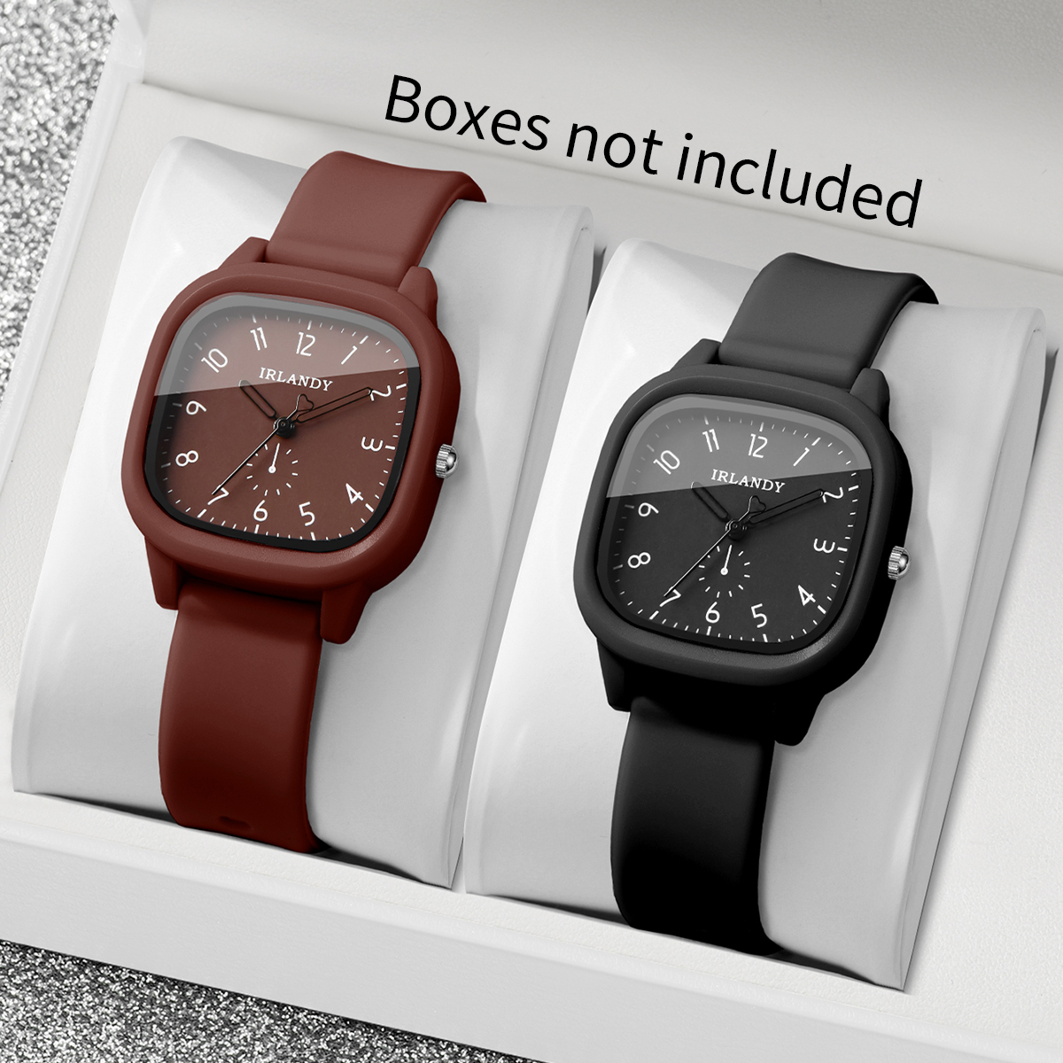 2PCS/Set Fashion Square Arabic - Silicone Band Women incelemesi ve fiyatı