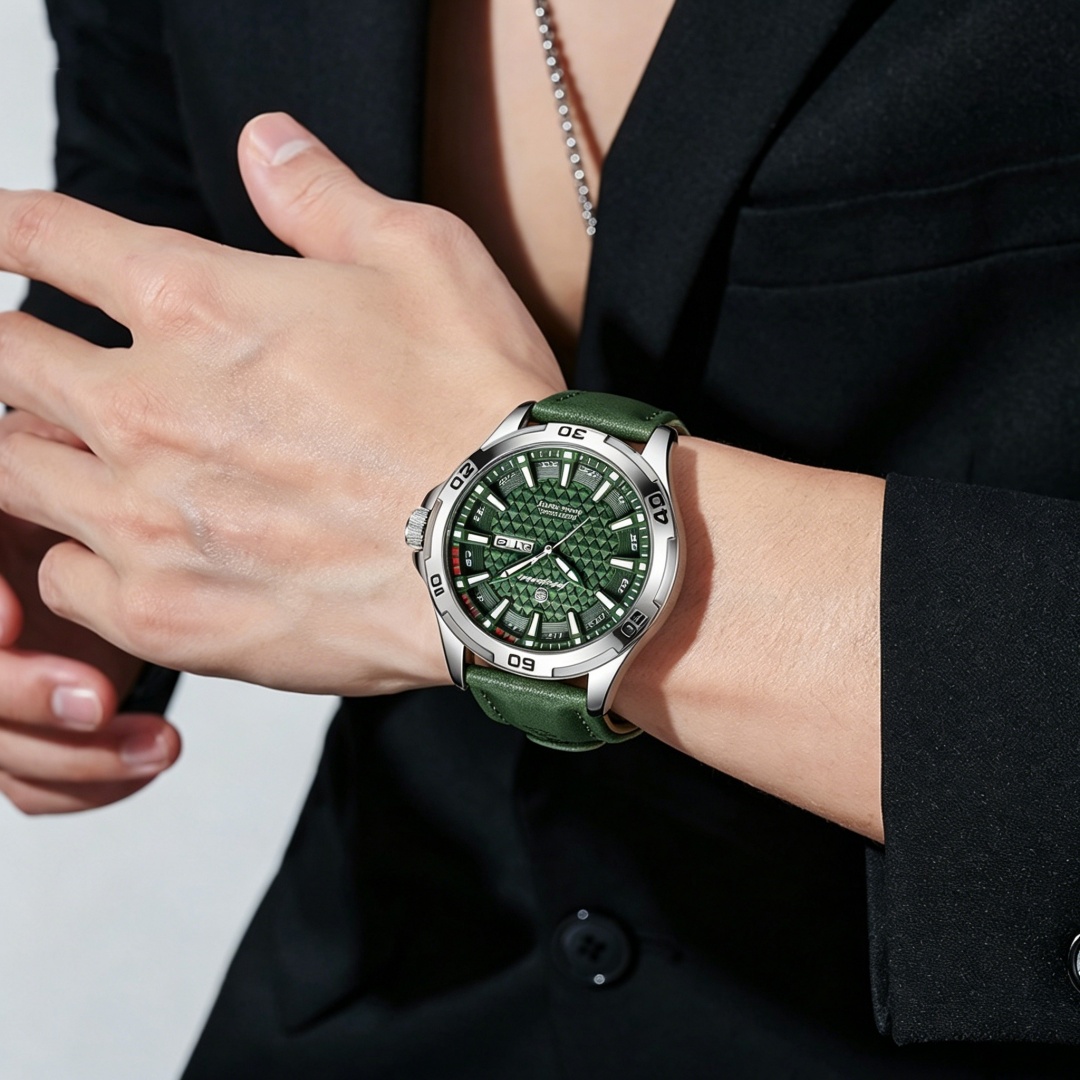 PAAZOMU Brand Men Fashion Quar - Leather Watch Band Men incelemesi ve fiyatı