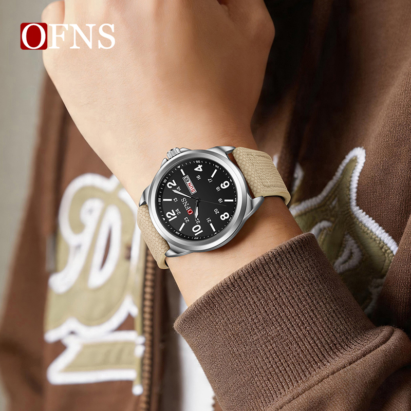 OFNS 7223 Casual Men's Quartz  - Leather Watch Band Men incelemesi ve fiyatı