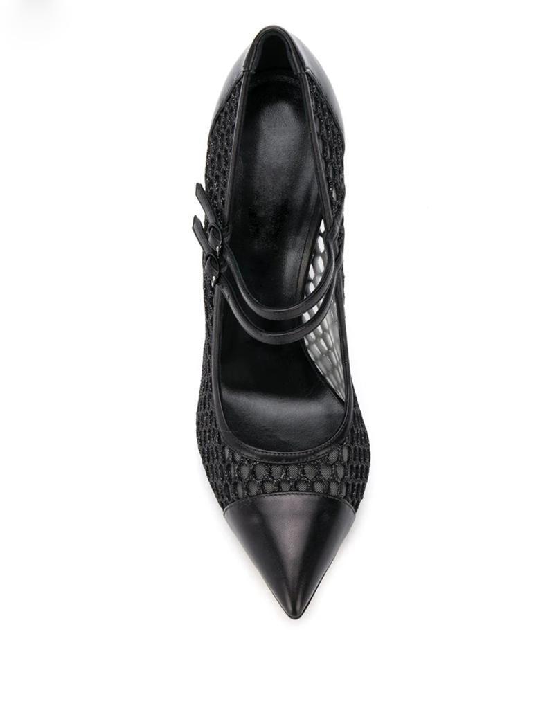 Sexy Mesh Patchwork Pointed To - Mesh Strap Metal incelemesi ve fiyatı
