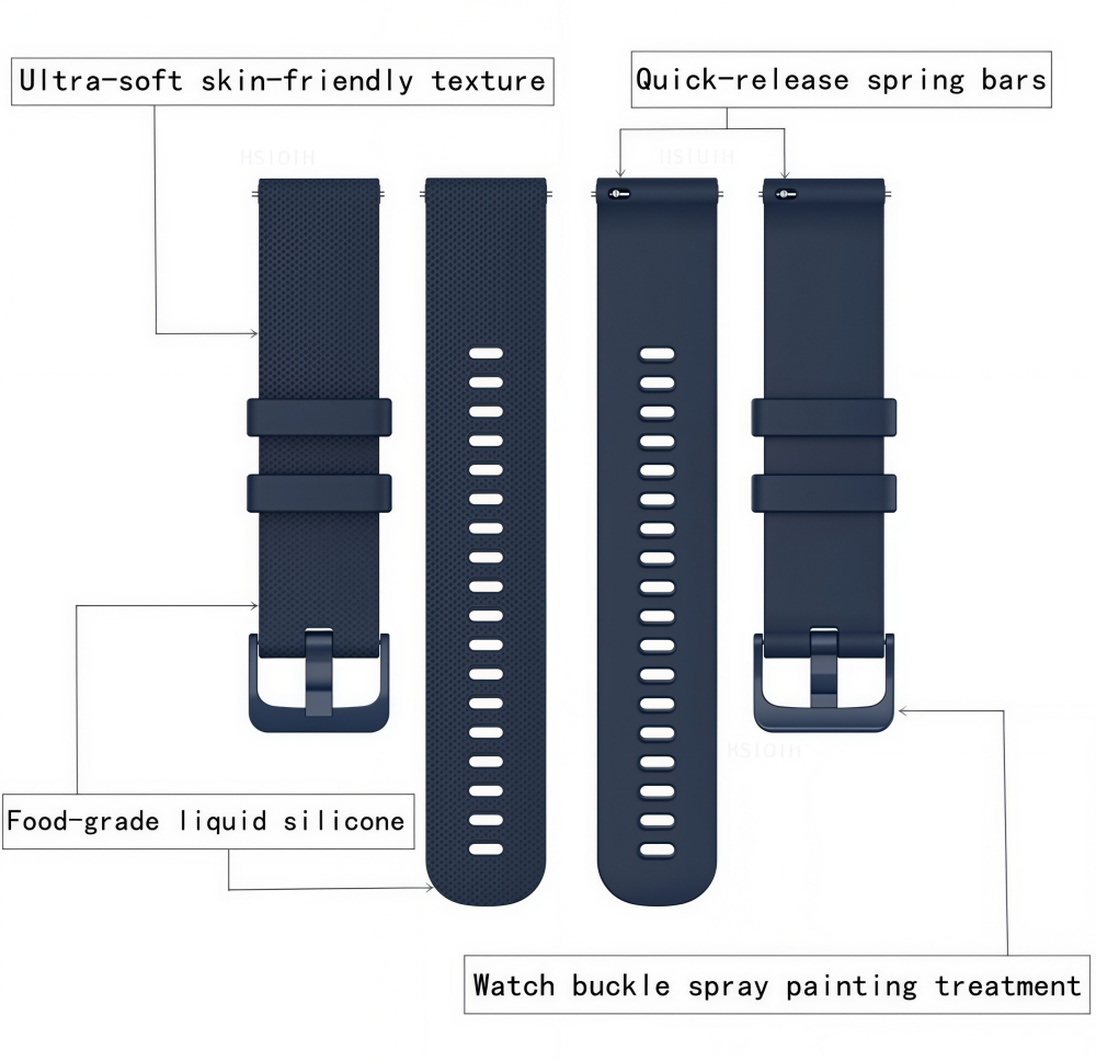 Silicone Quick Release Wristba - Silicone Watch Band 22Mm incelemesi ve fiyatı