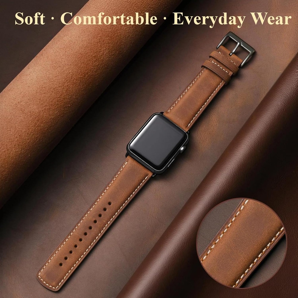 Top Grain Leather Band Compati - Leather Watch Band Men incelemesi ve fiyatı