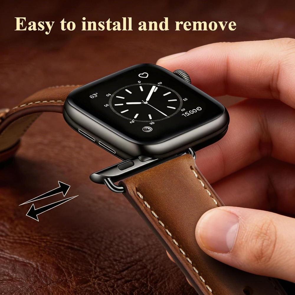 Top Grain Leather Band Compati - Leather Watch Band Men incelemesi ve fiyatı