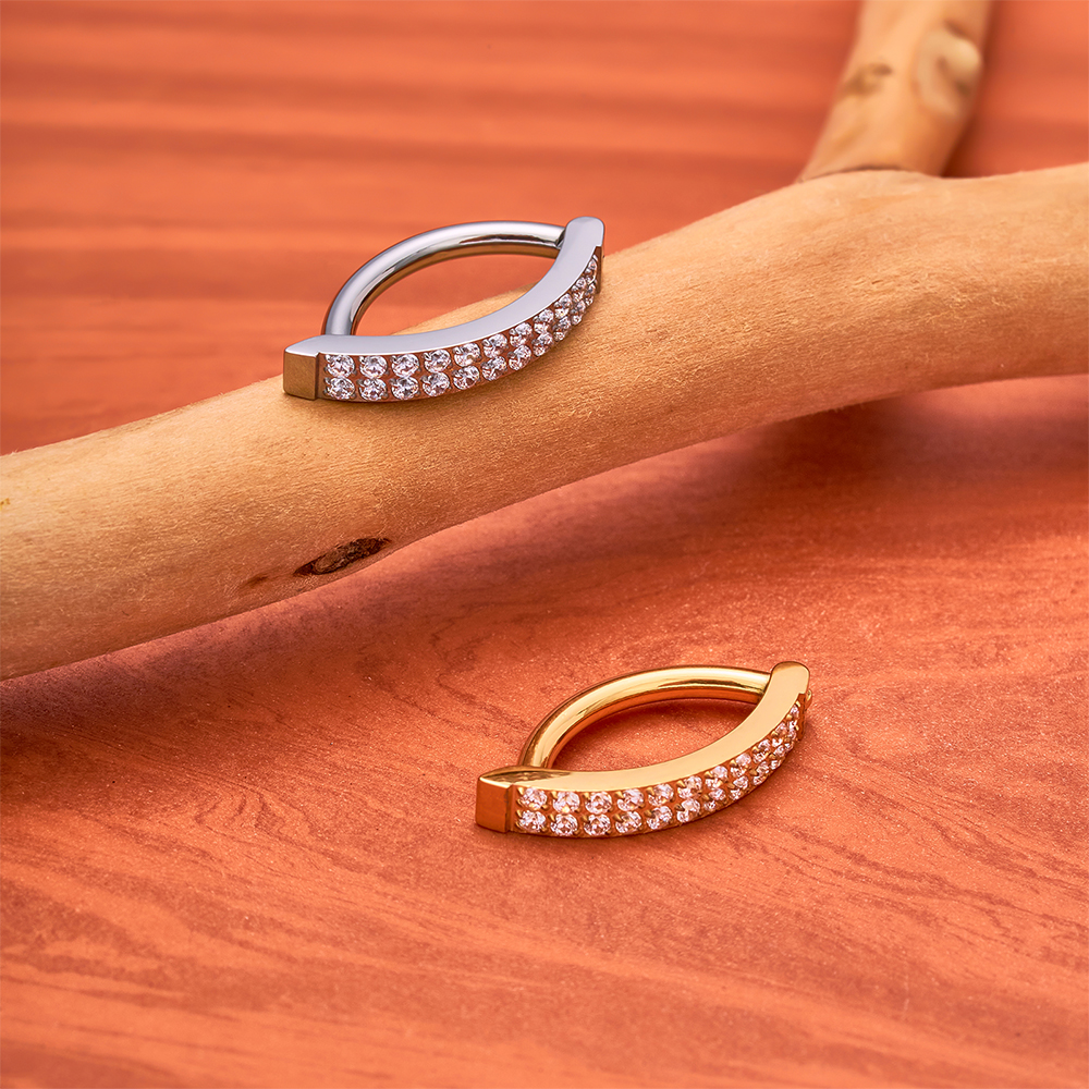 G23 Titanium Piercing 14G Doub - Curved Spring Bar incelemesi ve fiyatı