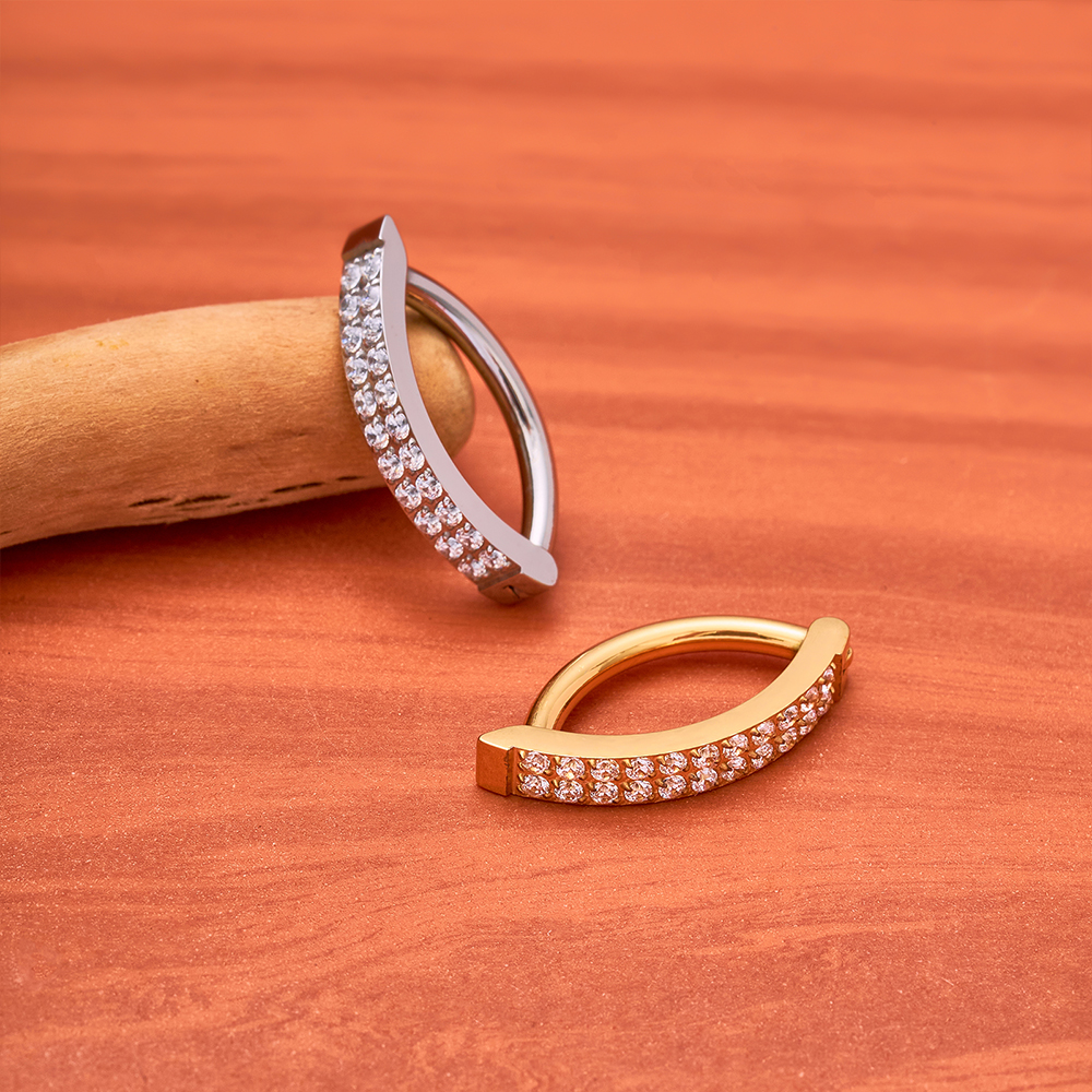 G23 Titanium Piercing 14G Doub - Curved Spring Bar incelemesi ve fiyatı