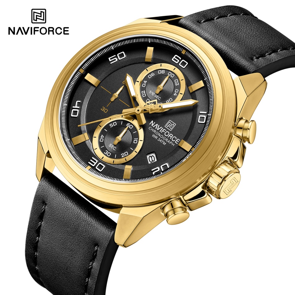 NAVIFORCE  Hands Wristwatches  - Leather Watch Band Men incelemesi ve fiyatı
