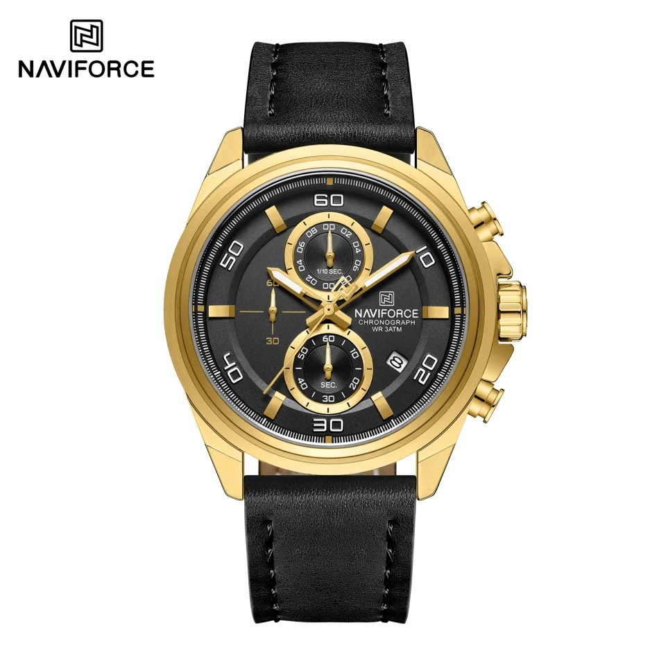 NAVIFORCE  Hands Wristwatches  - Leather Watch Band Men incelemesi ve fiyatı