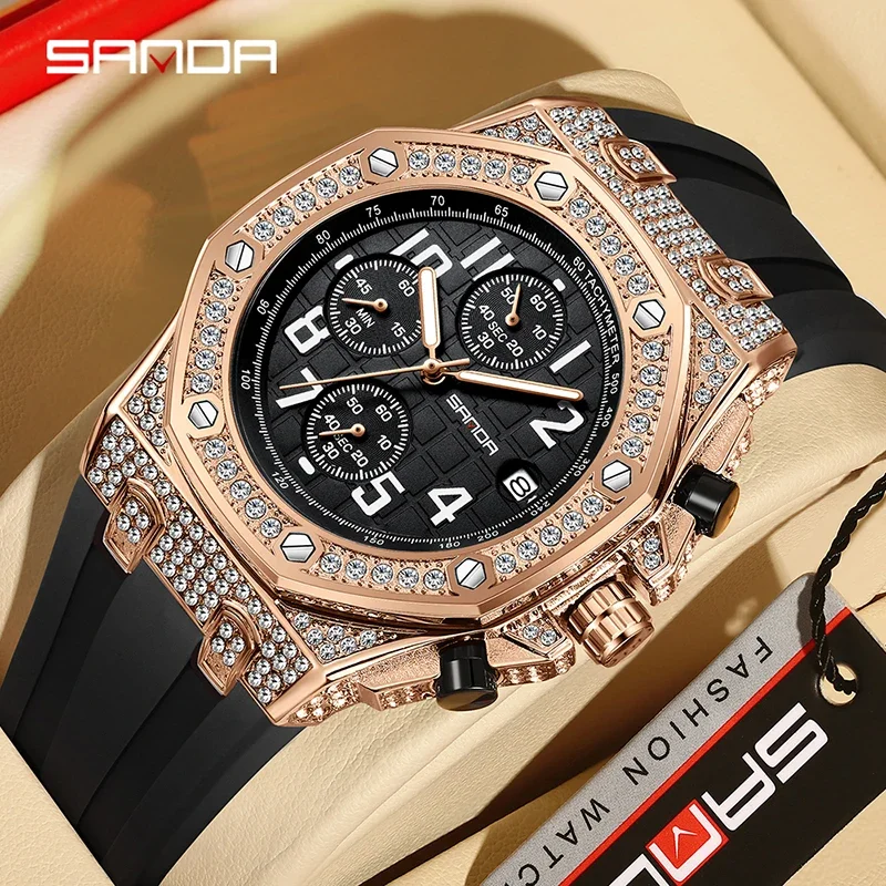 SANDA 7026 Men's Quartz Watch  - Tropic Strap Vintage incelemesi ve fiyatı