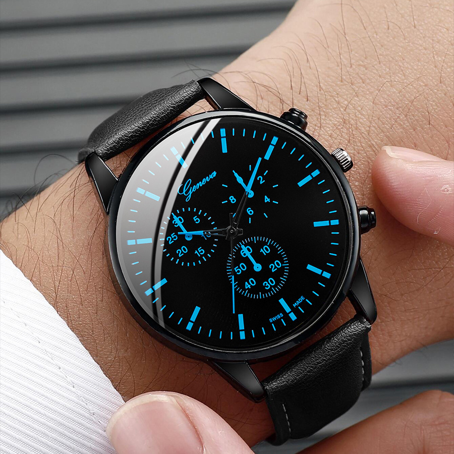 3PCS Fashion Men Business Watc - Leather Watch Band Men incelemesi ve fiyatı
