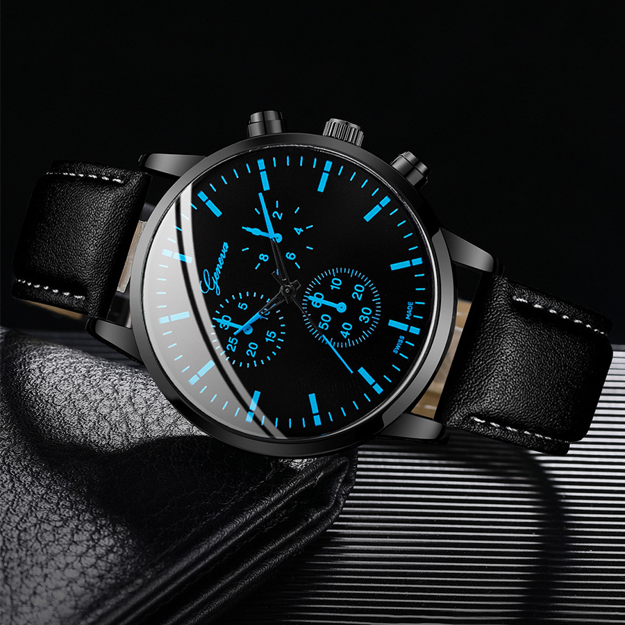 3PCS Fashion Men Business Watc - Leather Watch Band Men incelemesi ve fiyatı