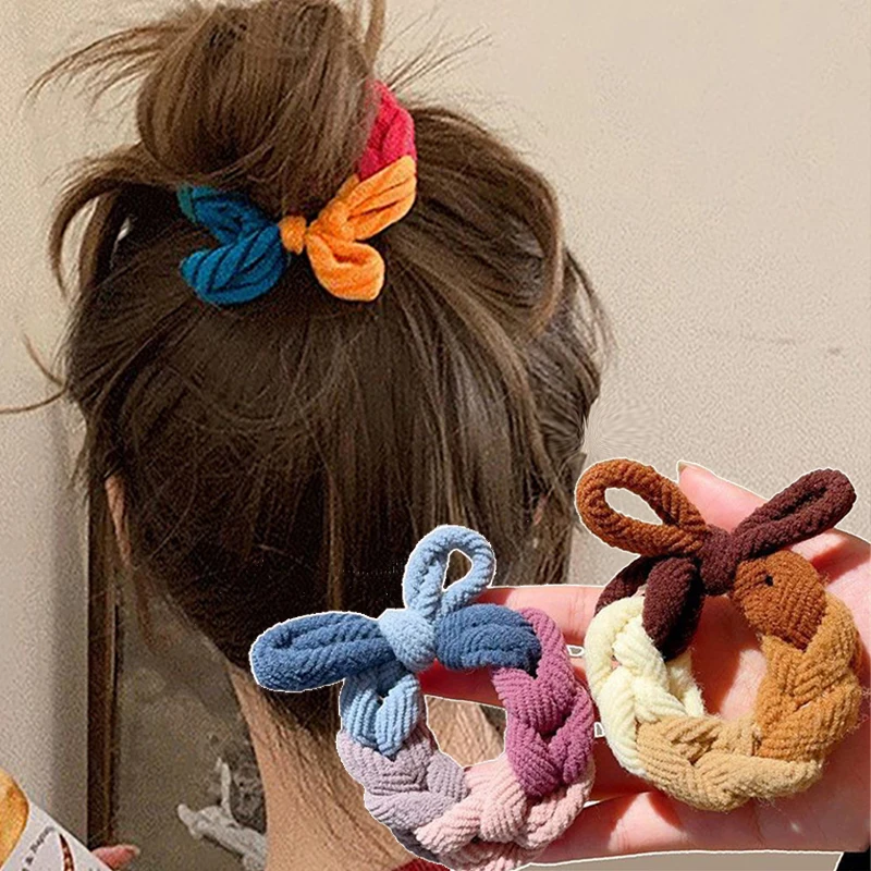 Colorful Hand-Woven Hair Rope  - Silicone Band Women incelemesi ve fiyatı