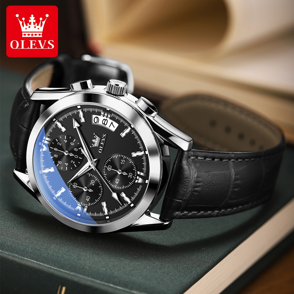 OLEVS Top Brand Luxury Men Wat - Leather Watch Band Men incelemesi ve fiyatı